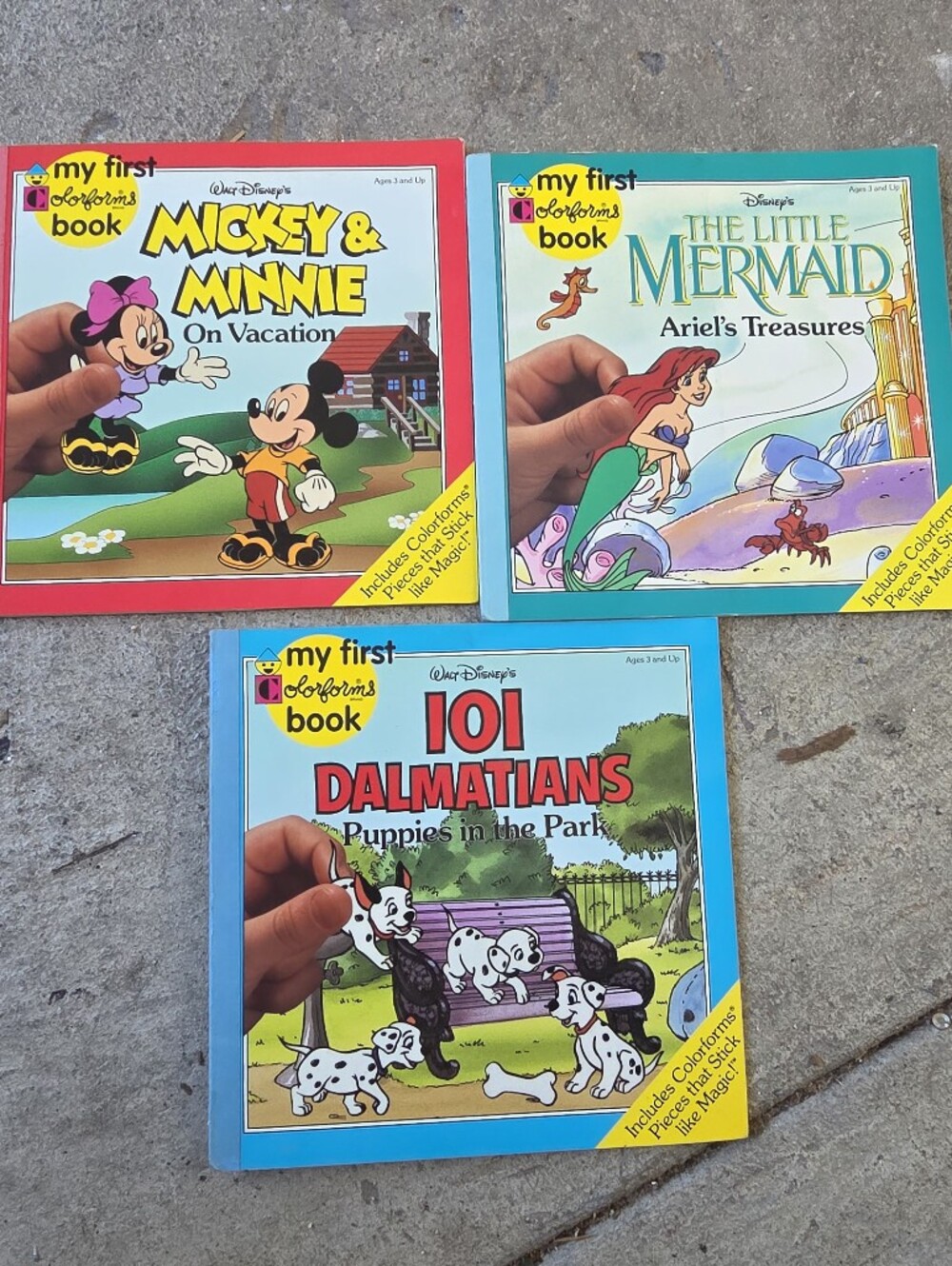 Colorforms Book: 101 Dalmatians  Little Mermaid And Mickey-
